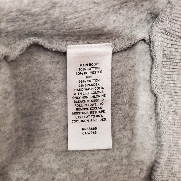 NEW Halogen "Just Love" Crew Neck Pullover Gray Graphic Sweater - Picture 5 of 5